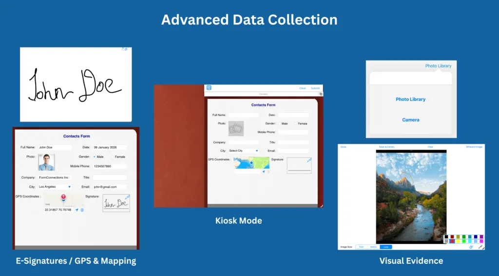 FormConnect mobile form used for offline field data collection